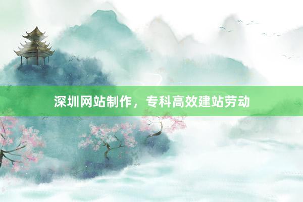 深圳网站制作，专科高效建站劳动