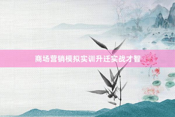 商场营销模拟实训升迁实战才智